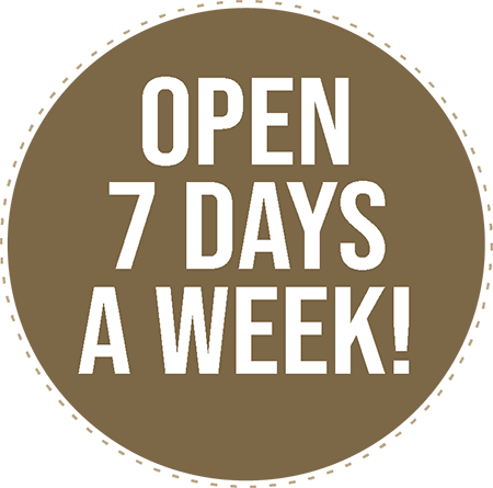 open 7 days a week